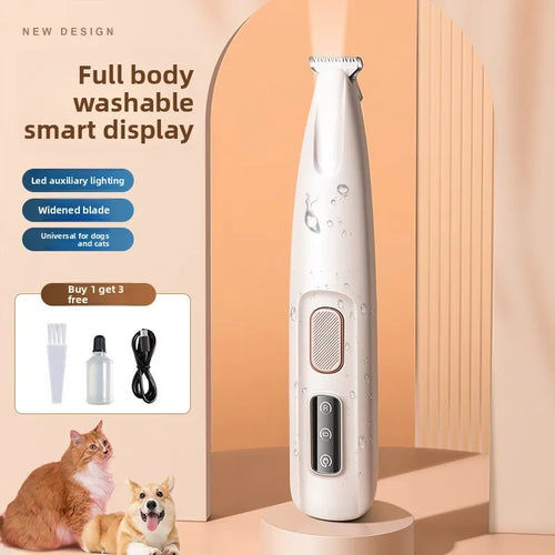 Recortadora eléctrica para mascotas con luz LED